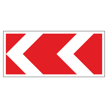 Дорожный знак 1.34.2 «Направление поворота» (средний) (металл 0,8 мм, II типоразмер: 500х1160 мм, С/О пленка: тип Б высокоинтенсивная)